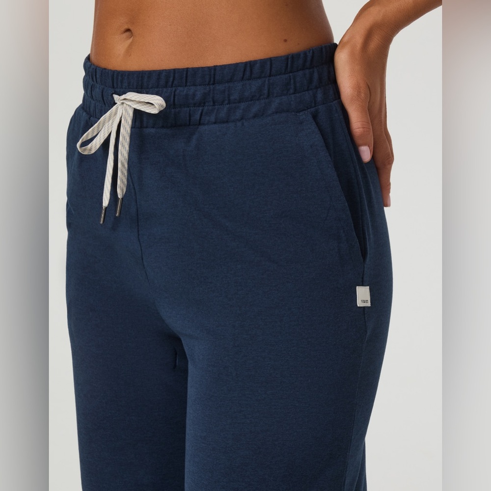NWT Vuori Halo Essential Wideleg Pant in Blue Coast Heather - Picture 6 of 12